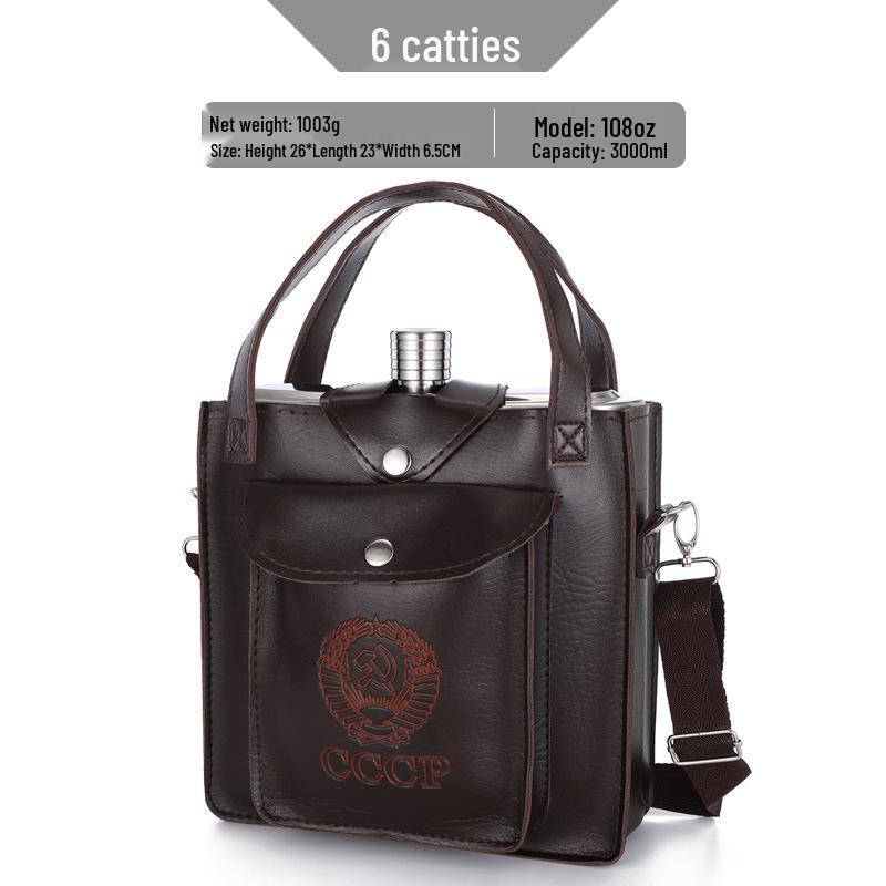 Stainless Steel Hip Flask Set: Portable Outdoor Vodka & Wine Bottle with Cup