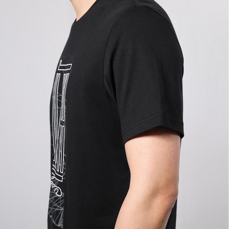 adidas T Shirts Men's Black Crew Neck Moderate Straight Fit DY8742
