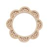 Flower Shaped Woven Rattans Wall Mirrored Round Makeup Mirrored for Entryways X3UC