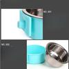 Hanging Pet Bowl Stainless Steel Removable Adjustable Screw Mount Food Water Bowl For Dog Cat Cage Crate Kennel