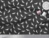 Soimoi Black Poly Crepe Fabric Floral & Cat Animal Print Fabric by the Yard 42 Inch