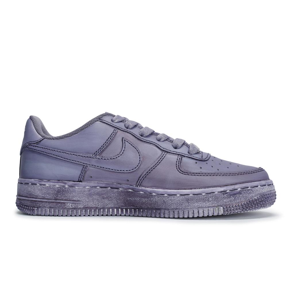 Nike Air Force 1 Slip Resistant Abrasion Resistant Low top Skateboard Shoes Unisex Purple Green CW2288-111(Team80-S-BOX)