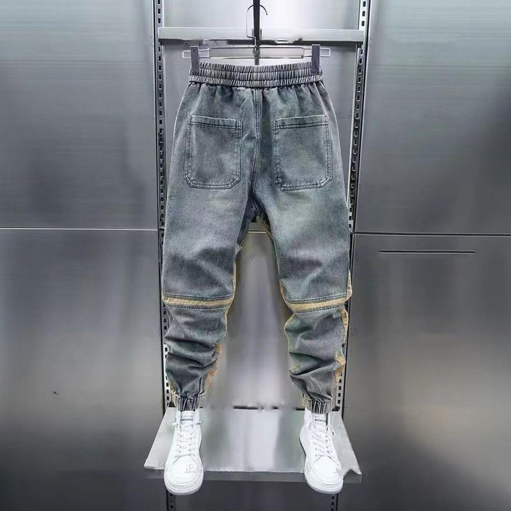 Patchworkový design Módní Streetwear Džíny se širokými nohavicemi Módní harémové kalhoty Luxusní značka Pánské oblečení