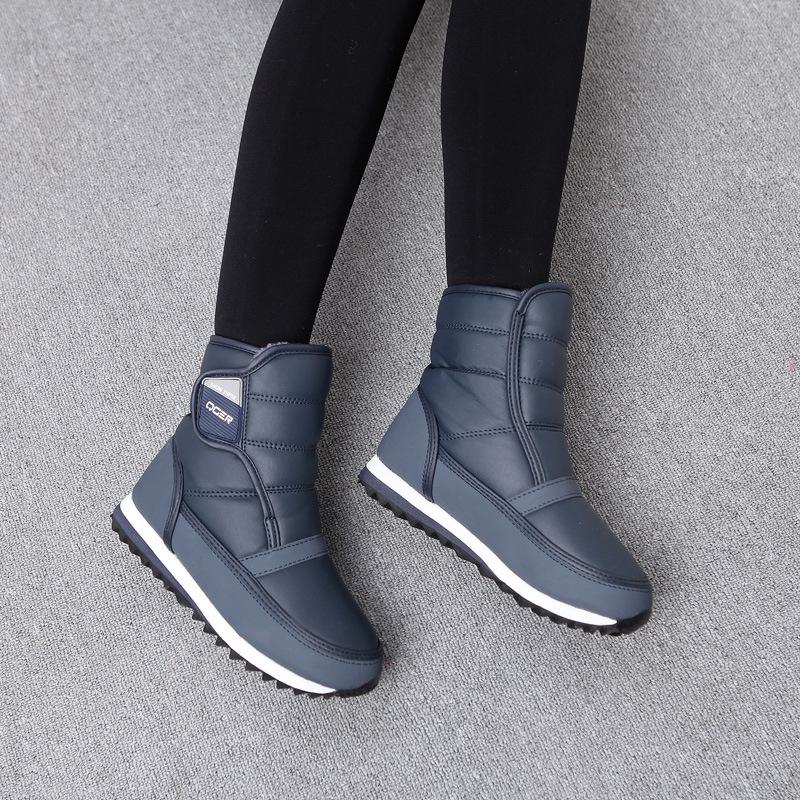 New Winter Fashion Lightweight Warm Velvet Waterproof Non-slip Snow Boots Women's Cotton Shoes Short Cotton Boots