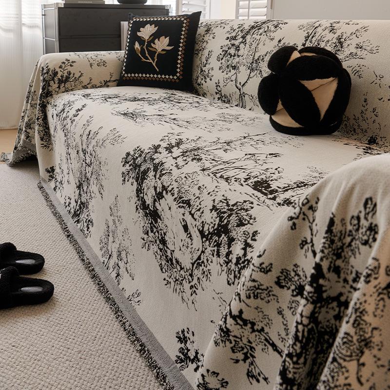 Universal French Retro Chenille Sofa Cover - 2026 Four Seasons Style 130cm x 180cm