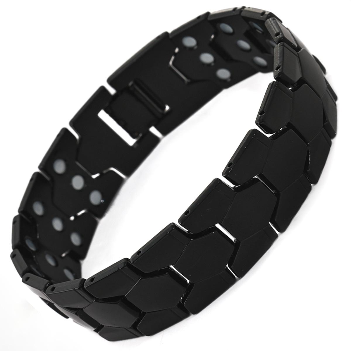Мужской широкий сферический шестиугольный магнитный браслет – Съемный, трехрядный, четыре в одном, украшение на запястье