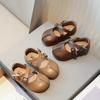 ThreeThree Girls' Shoes Spring and Autumn Soft Leather Fashion Baby Shoes Lightweight Breathable Girls Princess Shoes