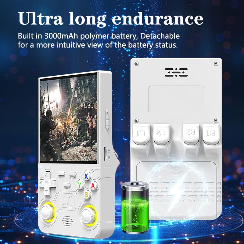 Retro R36 ultra Handheld Video Game Console 4.0 Inch IPS Screen 128GB Preloaded Games Portable Pocket Player Linux System