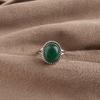 Natural Green Onyx Cab Gemstone 925 Sterling Silver Designer Women Ring Anniversary Gift For Wife RR-84-23