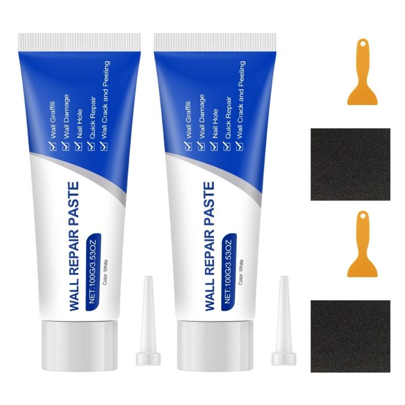 Strumento Professionale per la Riparazione di Cartongesso Set Efficiente per la Riparazione di Cartongesso con Ugello Carta Vetrata Raschietto Stucco E Strumento per Lisciare