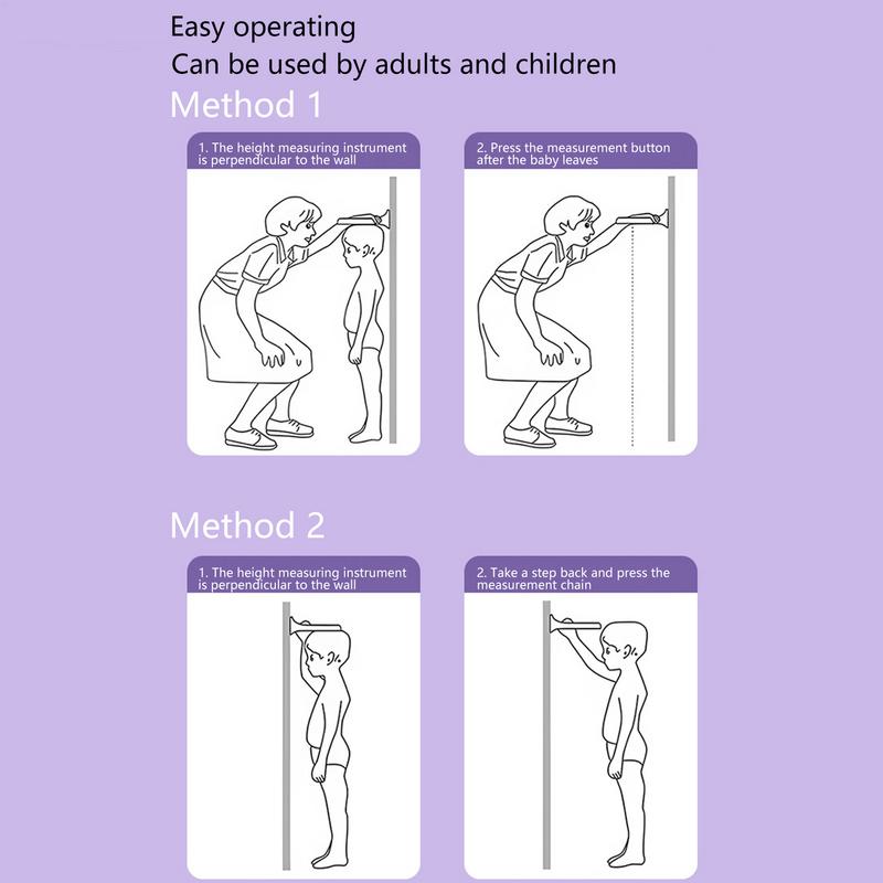 Ultrasonic Height Measurement Meter for Child Electronic Height Ruler Digital Height Measuring Device Wireless Height Tracker