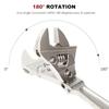 Locking Adjustable Torque Wrench Plumbing Key Great Opening Monkey Spanner Universal Tap Pipe Multifunctional Manual Tools