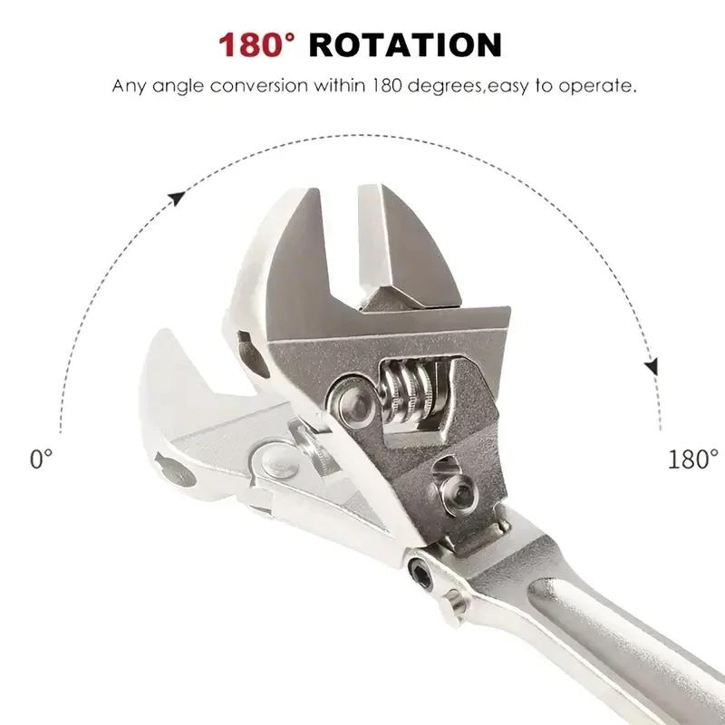 Locking Adjustable Torque Wrench Plumbing Key Great Opening Monkey Spanner Universal Tap Pipe Multifunctional Manual Tools