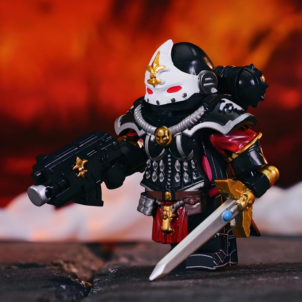 Golden Armor Battle Martyr Minifigure - Warhammer 40K Compatible Block Toy
