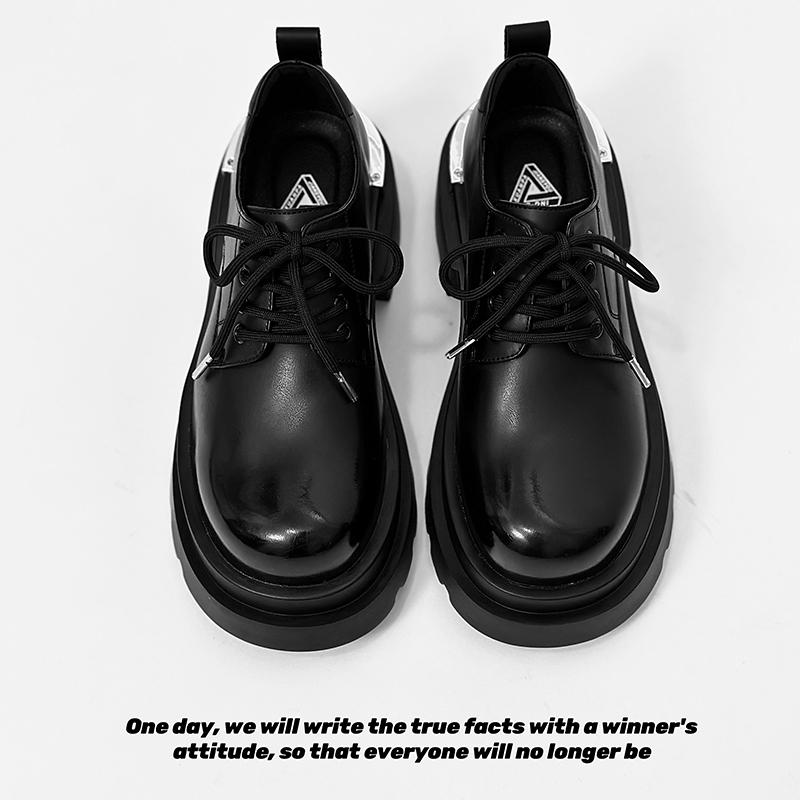 

Модные мужские кожаные туфли на толстой подошве, качественные, повседневные, универсальные, модный дизайнерский стиль, вечерние, увеличивающие рост туфли 44