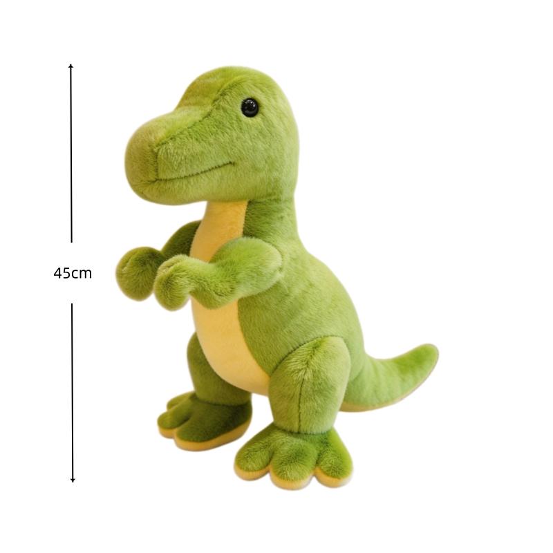 Peluche Tricératops Dessin Animé Animal en Peluche Dinosaure Poupée en Coton Doux Mignon Tyrannosaure Coussin d'Étreinte Cadeau pour Bébés Enfants Garçons