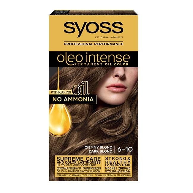 Coloration permanente à l'huile Syoss Oleo Intense - Blond foncé 6-10, 115 ml