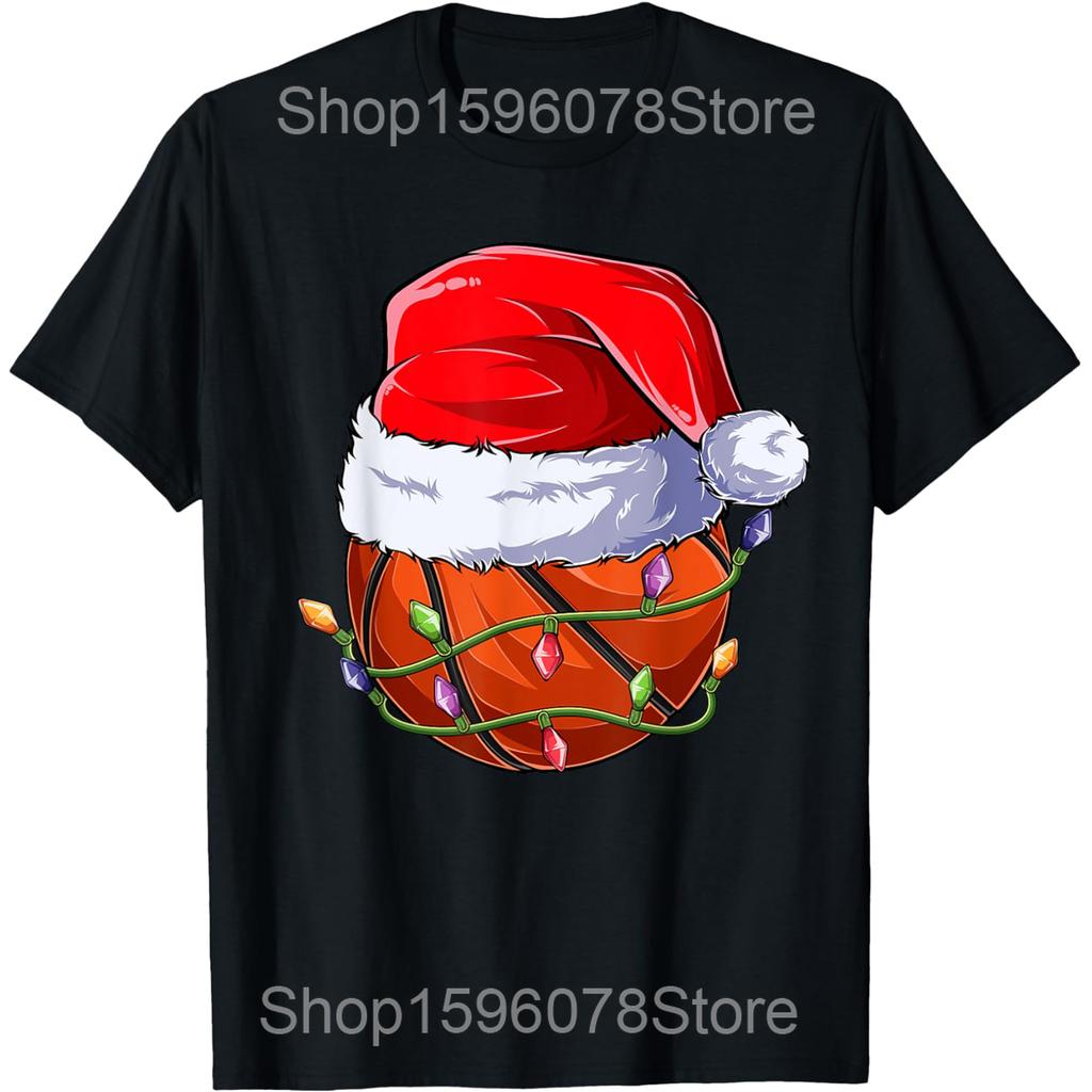 Merry Swishmas Basketball Ugly Christmas Xmas T Shirts Unisex Cotton Humor Streetwear Tee Shirt Short Sleeve Unisex Loose Clothing