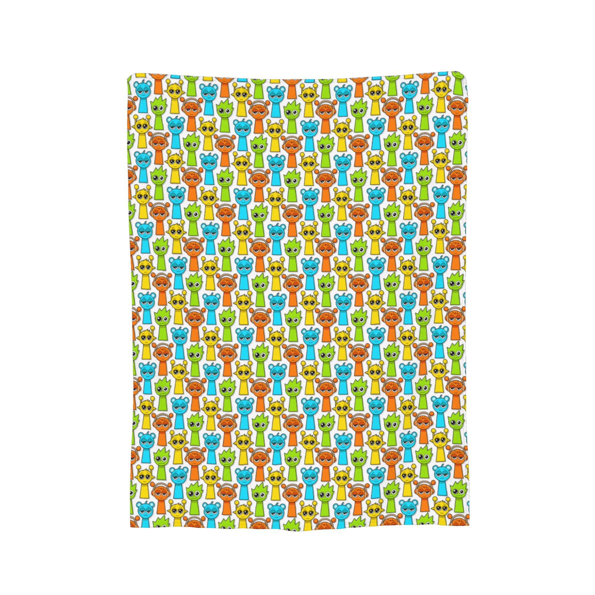 

Cartoon Sprunki Game Blankets Flannel Summer Breathable Super Soft Throw Blanket for Bed Couch Rug Piece 30x40in