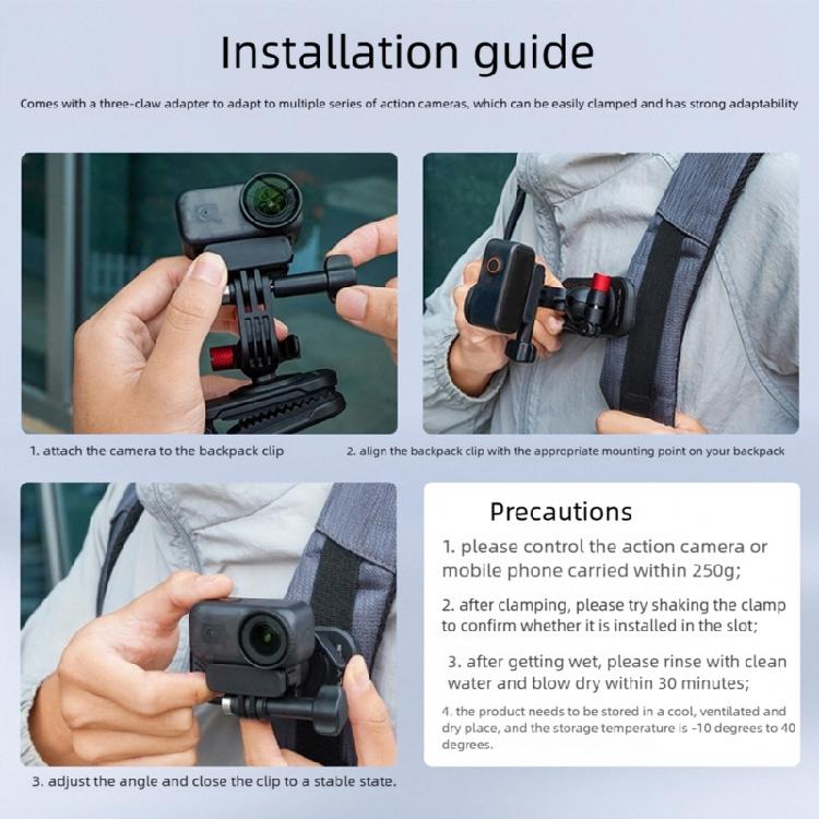 Plastic Backpacks Clip With Powerful Magnetic Base Effortless Attachment To Metal Surfaces For Steady Shots