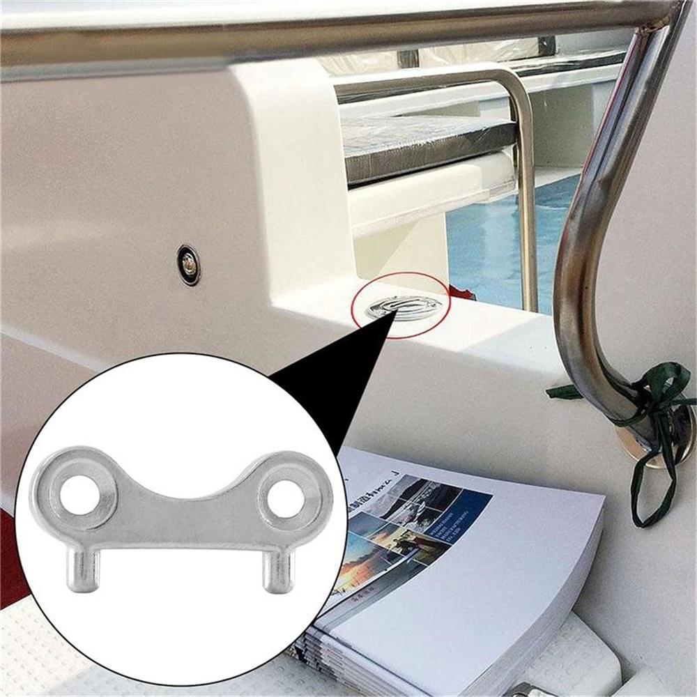 2pcs Replacement Universal Boat Yacht Deck Fill Plate Key Marine Fuel Tank Stainless Steel Spare Rustproof Waste Cap Accessories