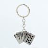Cute Enamel Keychain Hearts Clubs And Spades Symbol Key Ring Poker Card Key Chains For Women Men DIY Handmade Jewelry