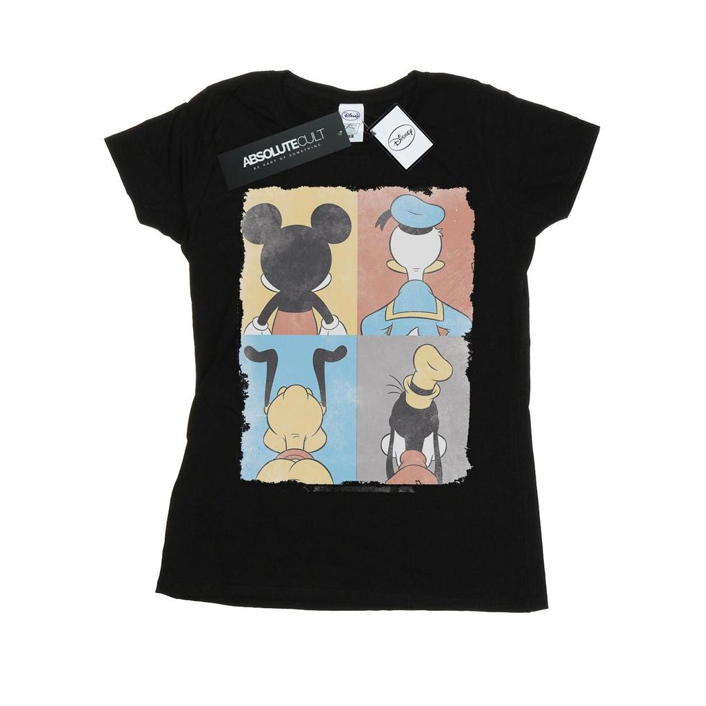 Disney Womens/Ladies Mickey Mouse Four Backs Cotton T-Shirt