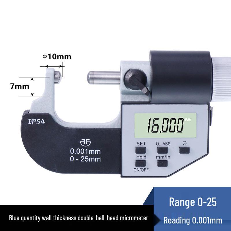 Xibei Qingliang Digital Wall Thickness Micrometer 0-25mm