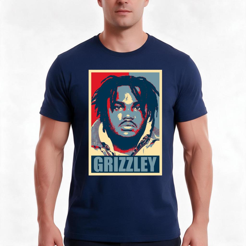 Tee Grizzley Tshirt Summer Casual Cotton Tee Oversized Streetwear Tops Vintage Graphic Print Loose Fit Short Sleeve