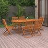 Day and Night - Day and Night Garden Dining Set 7 Pieces Solid Acacia Wood 180x90x75cm