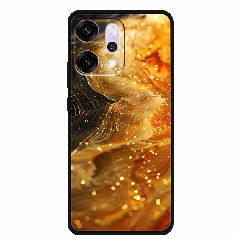 Funda de Dibujos Animados Para OPPO Reno 14 Pro Funda de Teléfono Suave de Silicona Para OPPO Reno14Pro Negra TPU Protectora Carcasa Trasera Mármol Para