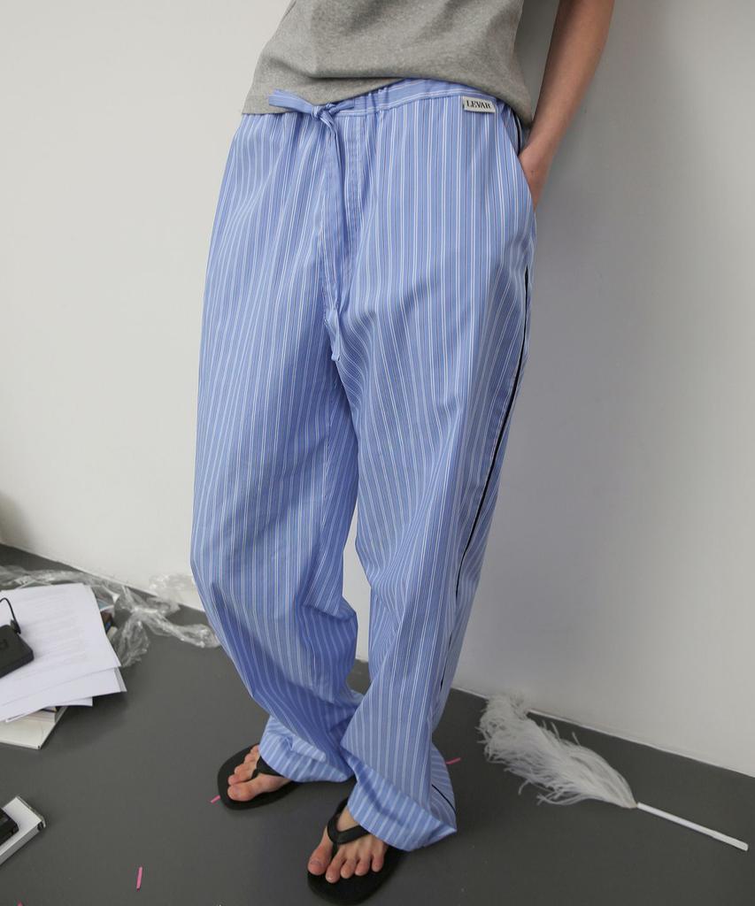 Leuba Pinstripe Lounge Pants - Blue Stripe