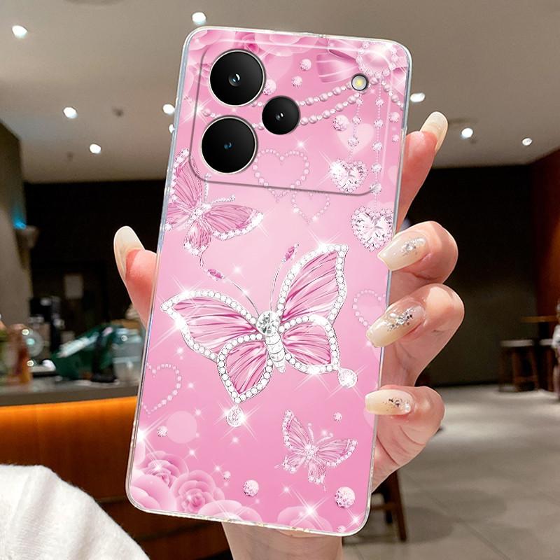 Phone Case For OPPO Realme P4 Coque Realme P4 Pro Funda P4PRO Butterfly Protective Casing Transparent Soft Silicone TPU Cover