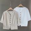 New ArriVals Open Run Women V Neck BuTTon CuT ShorT sleeVe T shirT