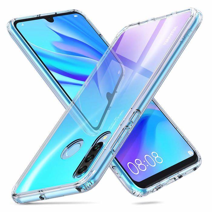 Coque et tour de cou pour Huawei P30 LITE - TPU Souple Transparent Cordon Noir réglable Phonillico®
