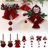Festive Atmosphere Decoration Supplies Nordic Christmas Velvet Bell Ornament, Flocked Hanging Bells for Elegant Holiday Ornaments Tree Door