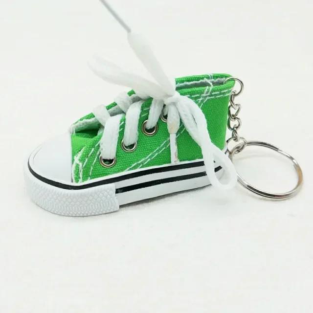 New Creative 3D Canvas Sneaker Tennis Shoe Keychain Cute Mini Sport Shoes Pendant Keyrings Car Simulation Trinket Bag Key Holder