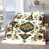 2026 New Arrivals Soft & Cozy Southwestern Boho Flannel Throw Blanket Versatile for Office, Sofa, Car, Bed Warm Nap & Shawl Blanket Perfect Holiday Gi