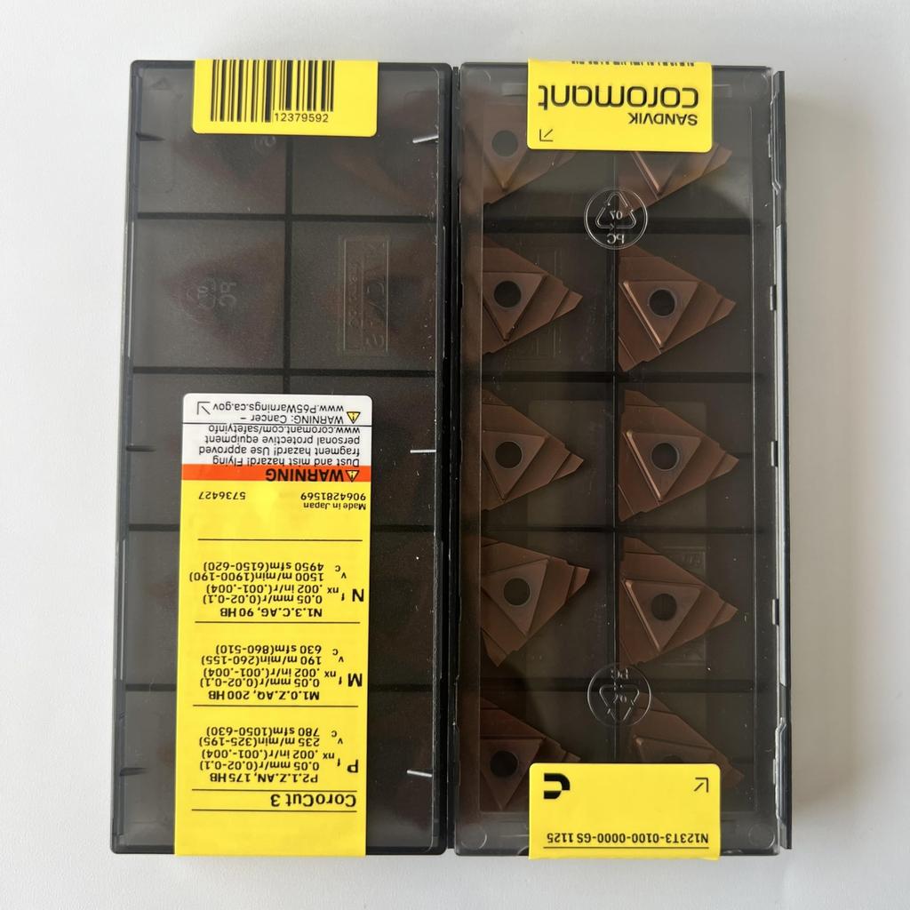 SANDVIK / N123T3-0100-0000-GS 1125 / Original Swedish hard alloy blade 10 Pcs