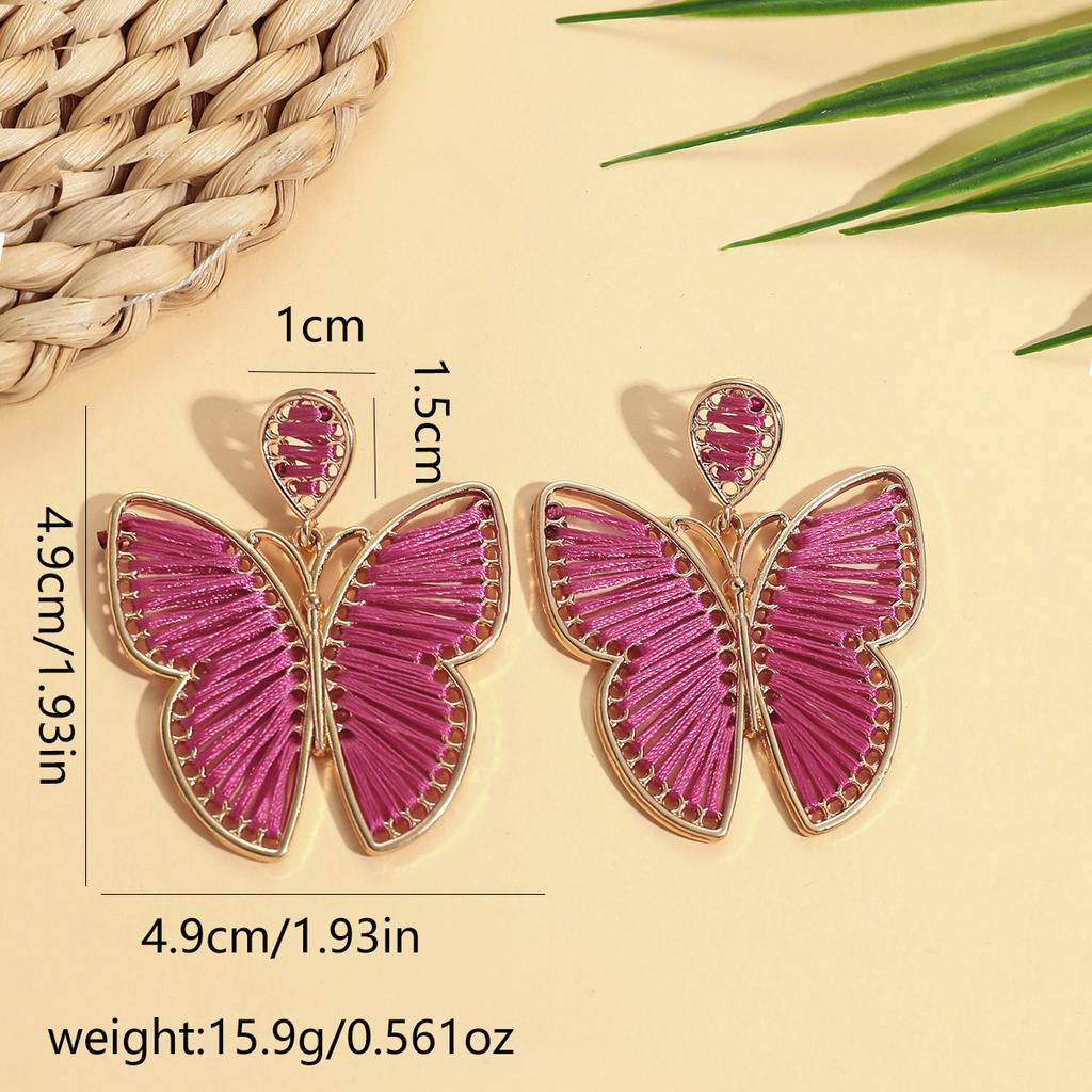 Weaving Flower Earrings For Women, Niche Flower Petals Bohemian Vacation Style Jewelry Gift