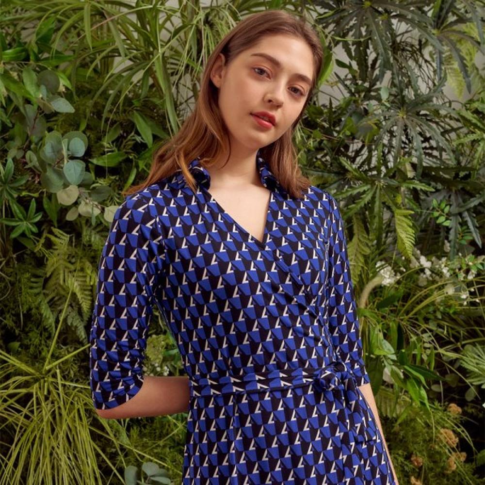 Lipbbam Creora Derosi Cara 3 4 Sleeve Long Wrap Dress Ldm11dj01