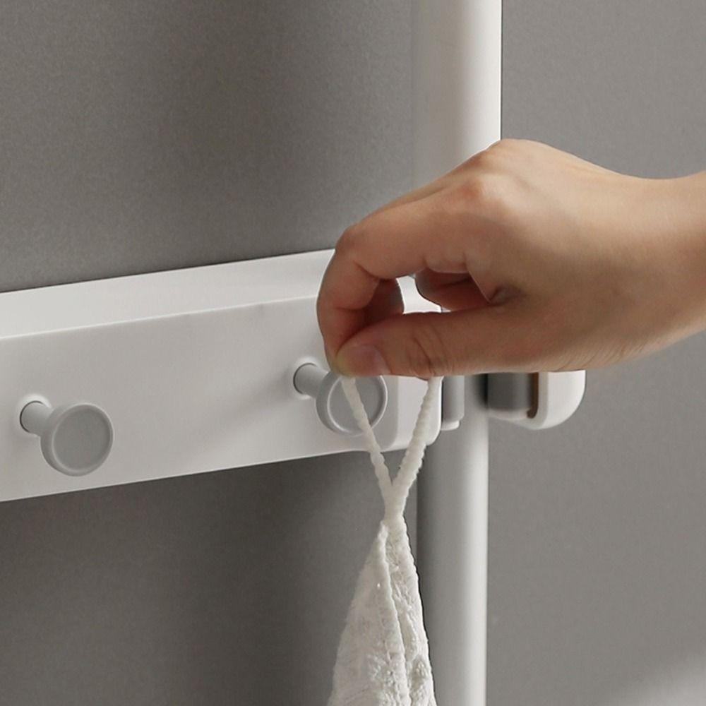 Self-Adhesive Mop Broom Holder Dual Port Broom Hanger Multi-functional Mop Clamp  for Home