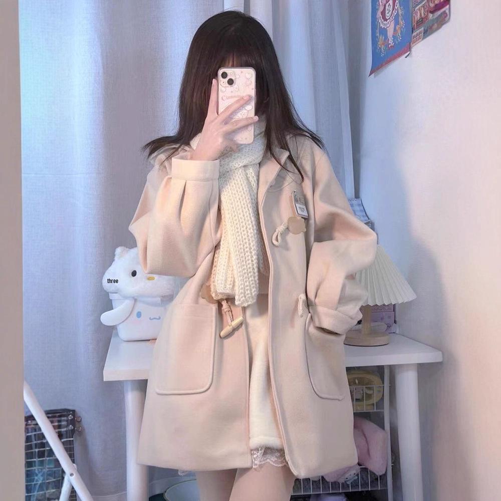 JK Uniform Women's Spring Petite Wool Coat with Toggle Closure - Cute British Style Hooded Jacket