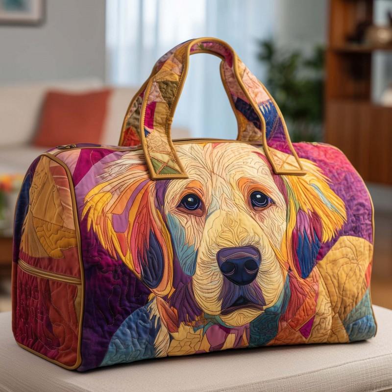 3D Dog Quilted Padded Travel Bag Fashion Print Yoga Tote Women