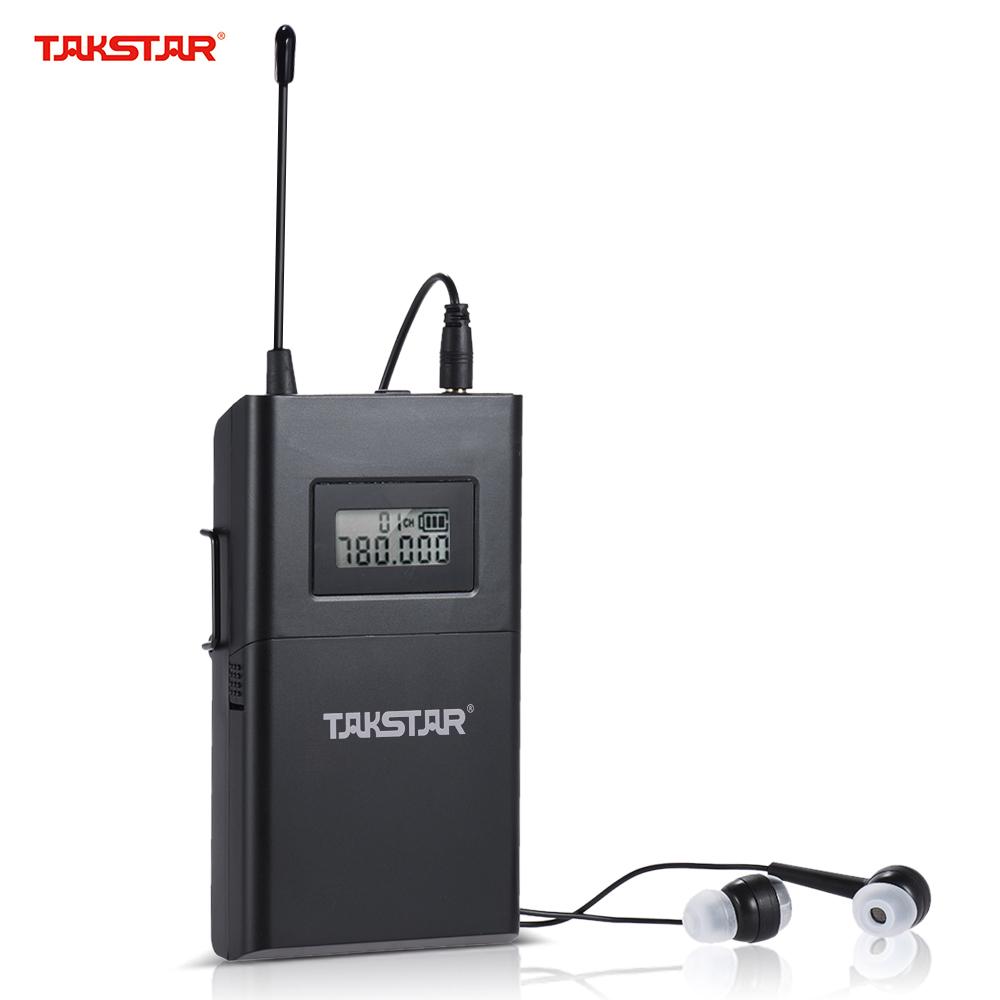Takstar WPM-200R UHF Wireless Audio System Receiver LCD Display 6 wählbare Kanäle 50m