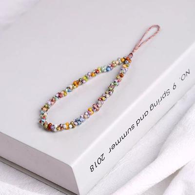 Handgefertigter, farbenfroher Handy-Anhänger aus Glasperlen, ästhetisches Armband im Boho-Stil, Schlüsselband für Tasche oder Handtasche – das perfekte Geschenk!