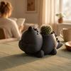 PLA Material Planter 3D Printed Dinosaur Shaped Succulents Pot, Cute for Small Cactus Mini Plants, Decorative Desktop Flower Unique Gardening
