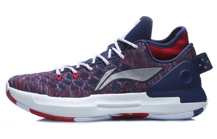 Li Ning YuShuai 13 Амортизирующие Нескользящие Износостойкие Низкие Баскетбольные Кроссовки Мужские Темно-синие ABAP095-3 39