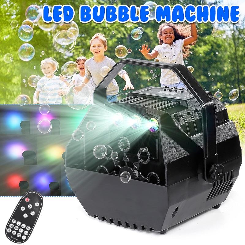 15W LED Lamp Romantic Light Automatic Bubble Machine Remote Control Great for Kids Wedding Birthday Parties New