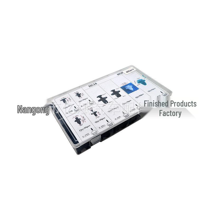 

405pcs Boxed Nylon Retainer Clips for Toyota, Mazda, Hyundai - Door Panel & Fender